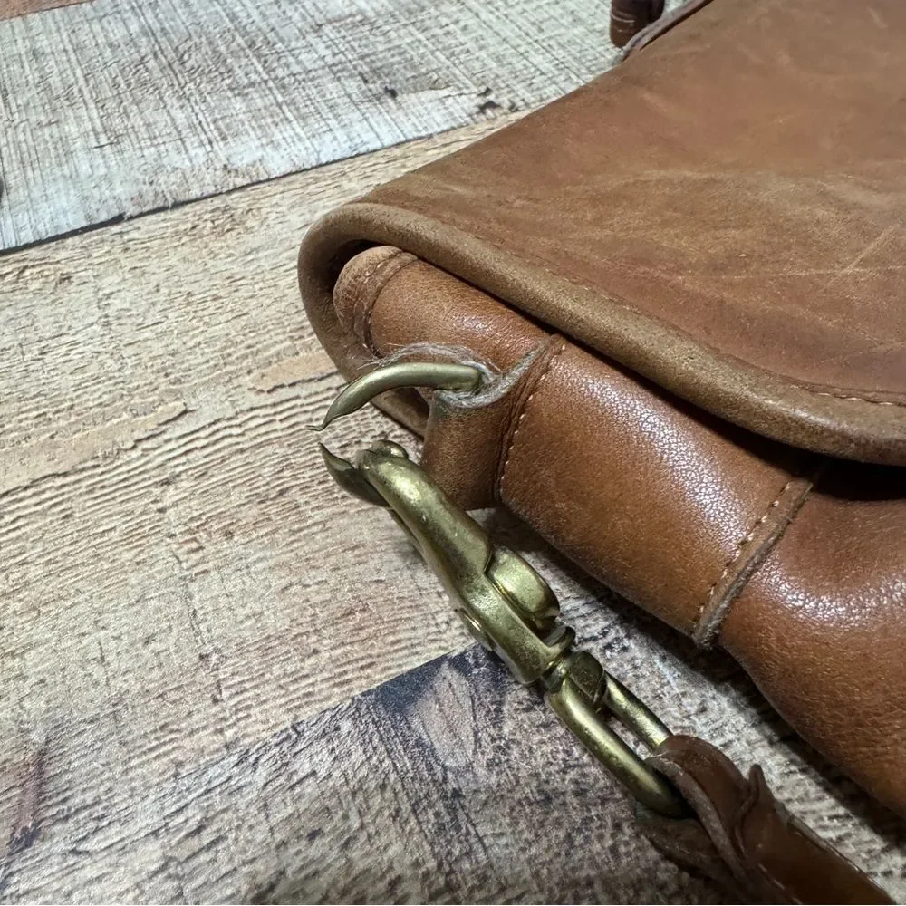 RARE COACH Morgan Glove Tanned Leather Brass Briefcase Made in USA 0602-307